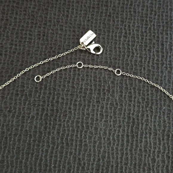 Coach Raised Gold💛 Slider Disc💿 Pendant Necklace - NIB - Picture 13 of 16